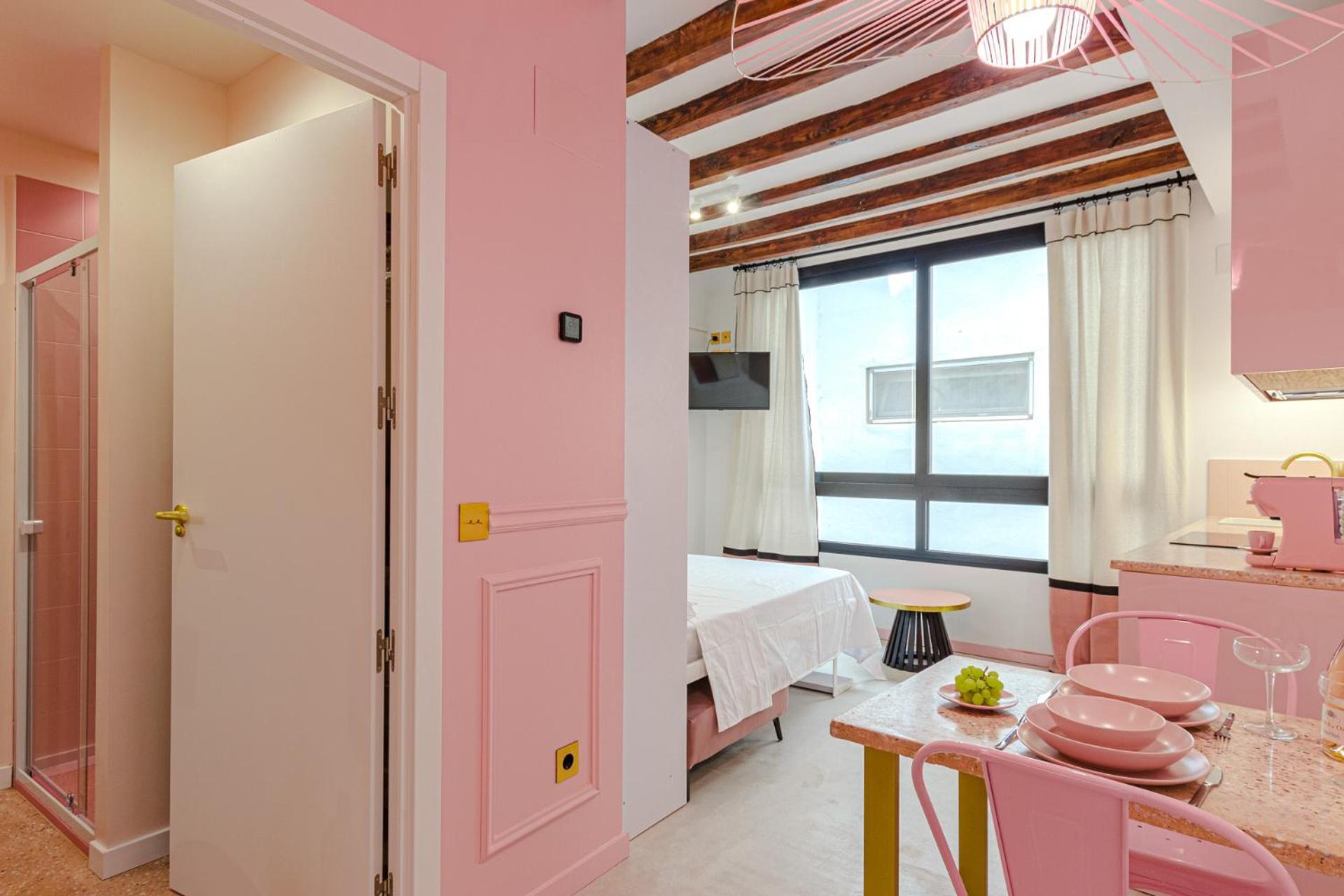 Apartment Glamorous Pink In Center Alicante